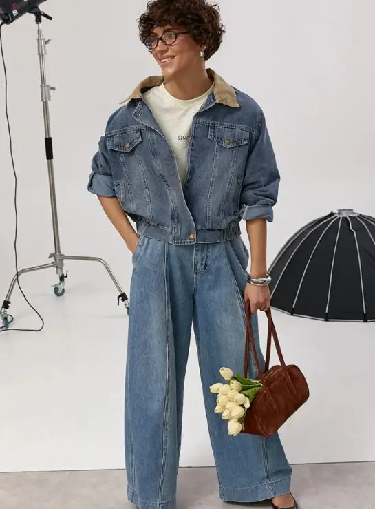 Total denim: куртка і джинси літні образи з джинсами 2026: джинсова куртка та джинси в тон